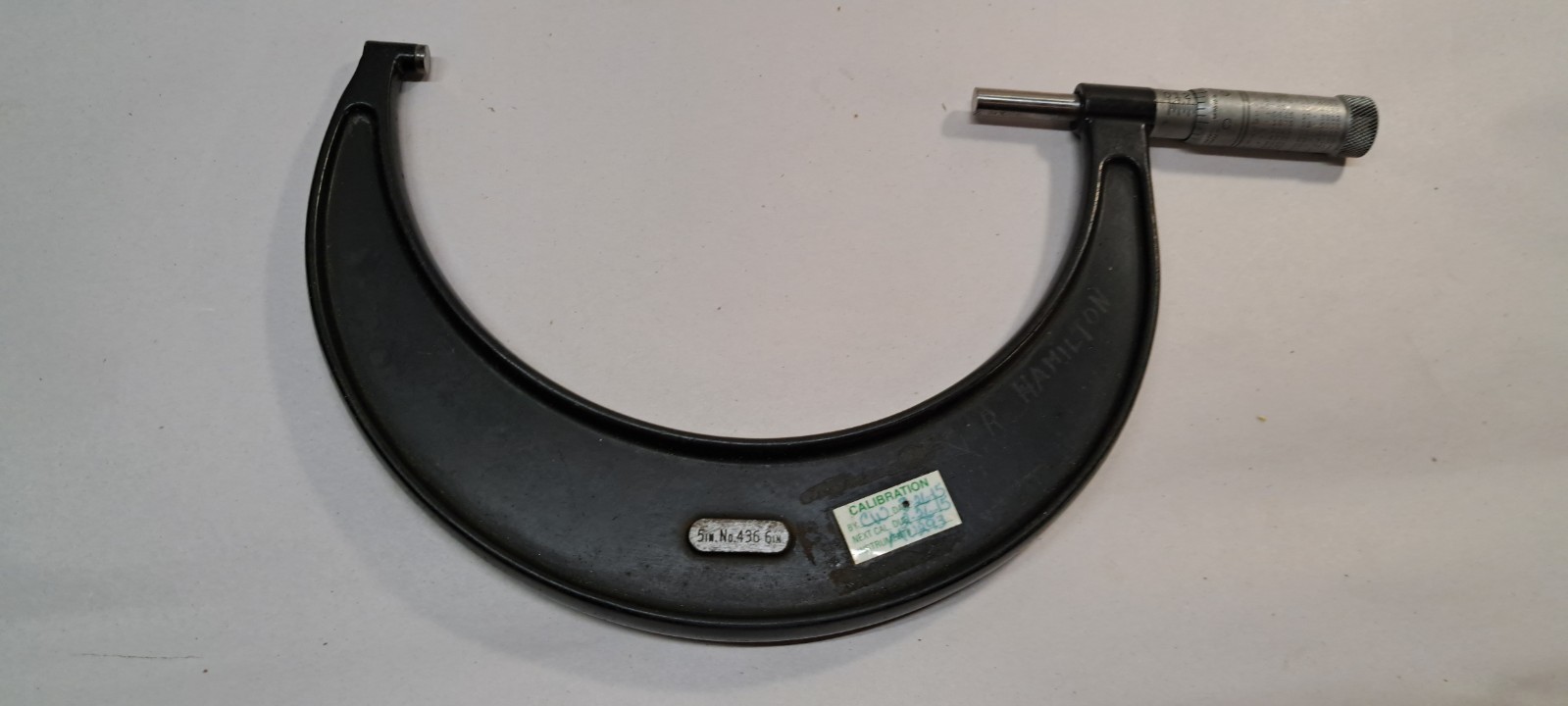 Starrett No. 436 Outside Micrometer 4-5″ .001″ W/ Spindle Lock (60210)