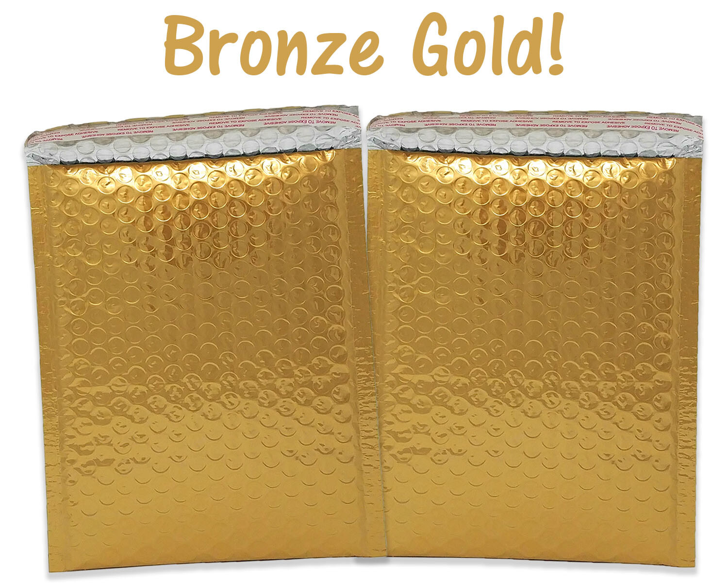 6×10 Pink Metallic, Bronze Gold METALLIC BUBBLE MAILERS, Padded Envelope Pack