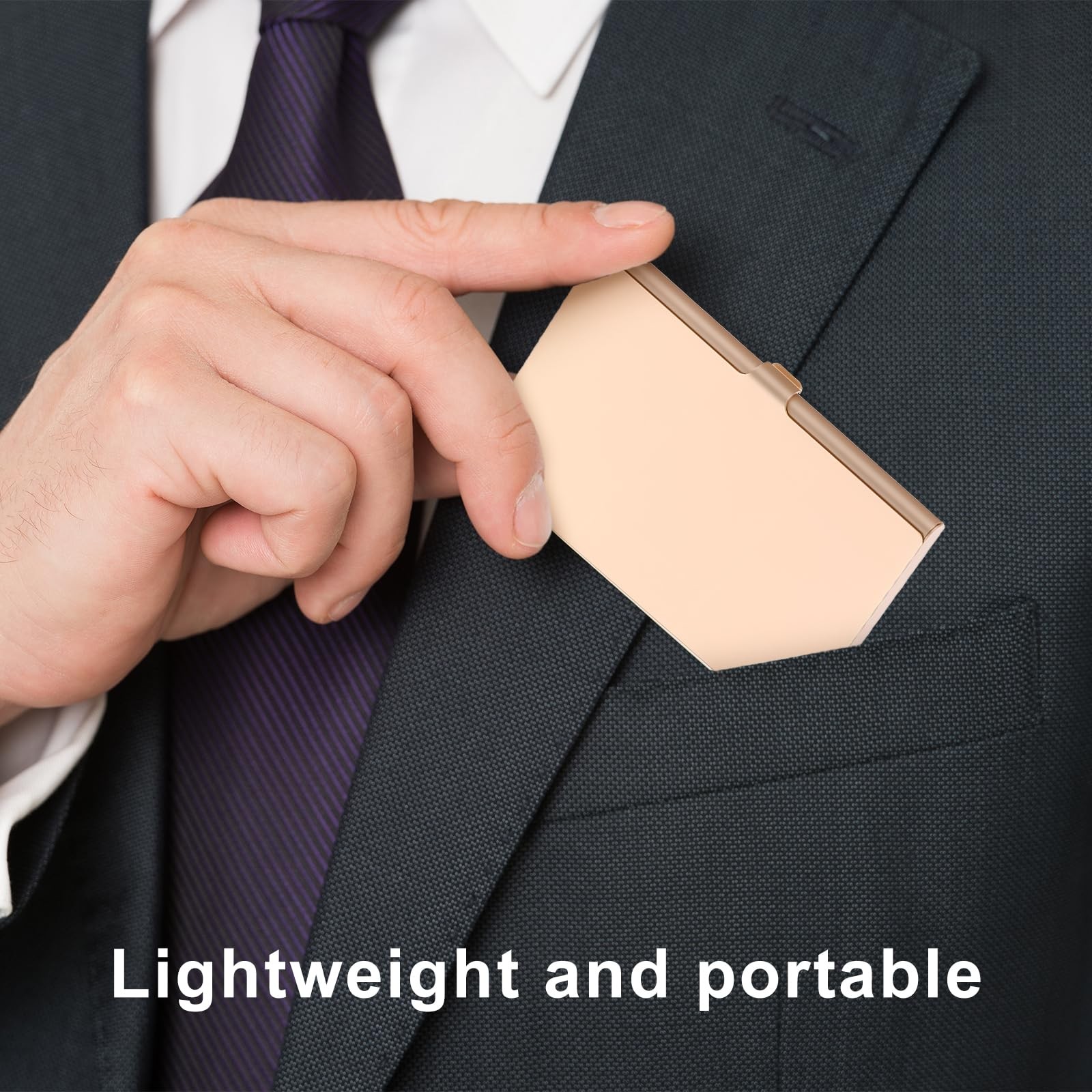 3-Pack Slim Aluminum Pocket Business Card Holder Cases for Men and Women
