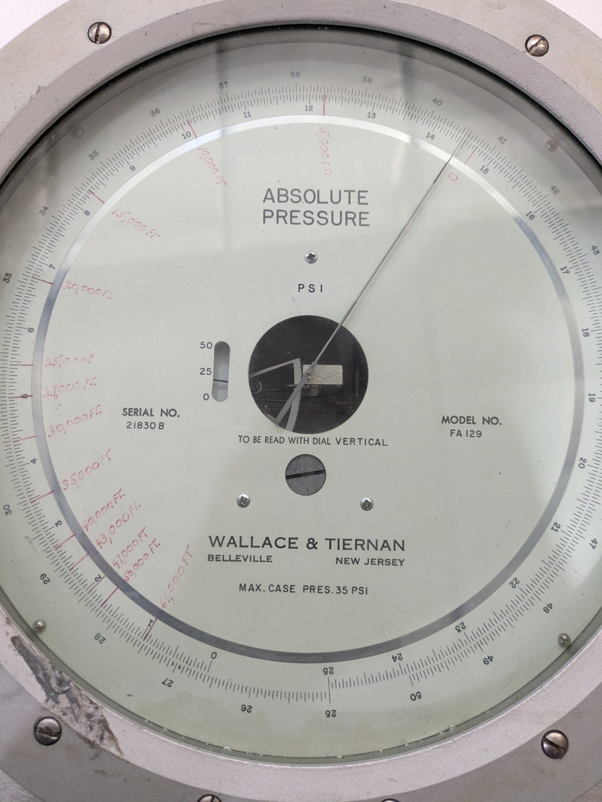 Wallace & Tiernan FA 129 35PSI Pressure Switch Industrial Control OEM Module