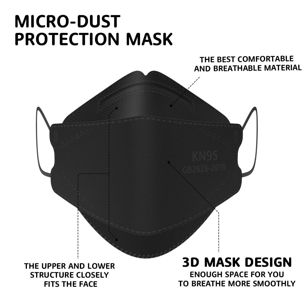 High-Quality KN95 Masks 50 Pack – Comfortable, Breathable, for All Occasions