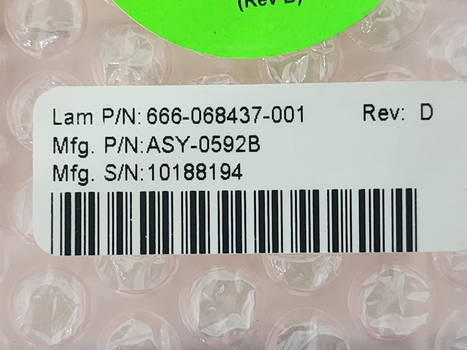 Lam Research ESC TEMP SENSOR FTP-V4-ESC-PTMOD ASY-0592b / 666-068437-001 (New)