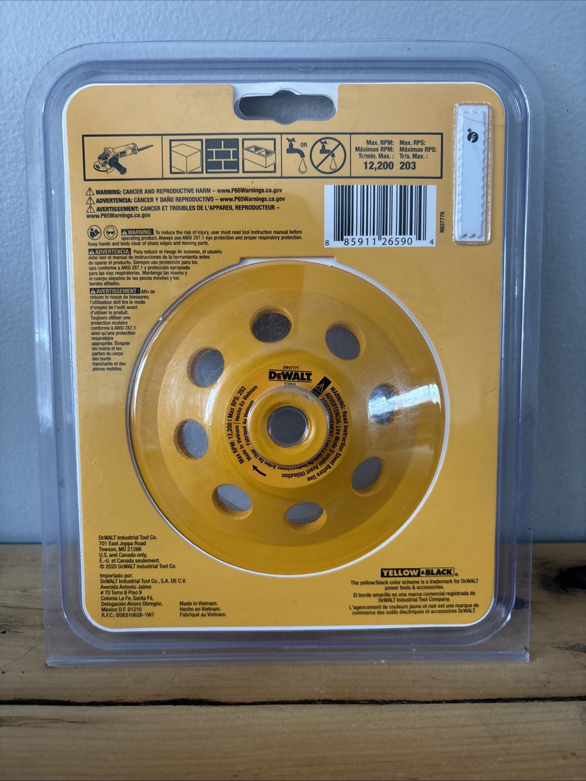 Dewalt 5” Turbo Diamond Cut Wheel CP Extended Performance 5/8” Arbor