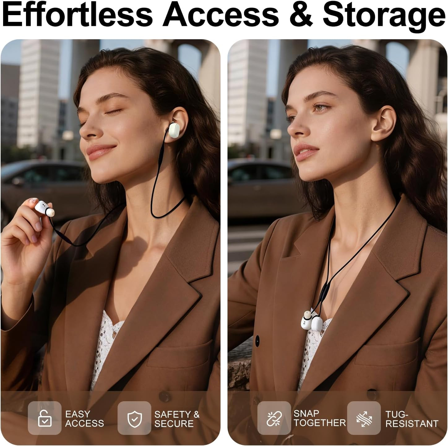 Magnetic Earplug Lanyard, Anti-Loss Earplug Cord Compatible with Loop Earplugs,