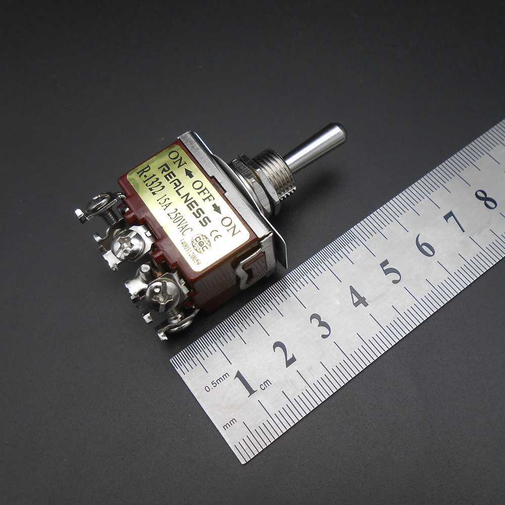 R-1322 Motor Manually Reversing Toggle Knob Switch MAX 15A 220V Silver Contact !