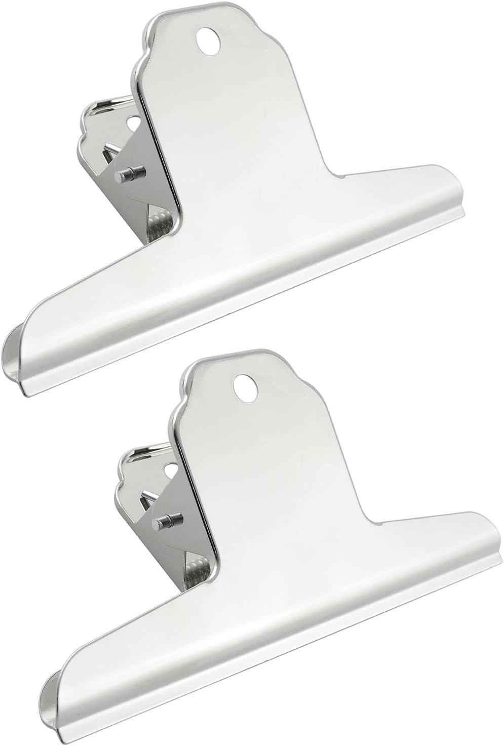 Bull Clip 2PCS 5.7Inch/145mm Large Silver Metal Bull Dog Clips File Money Binder