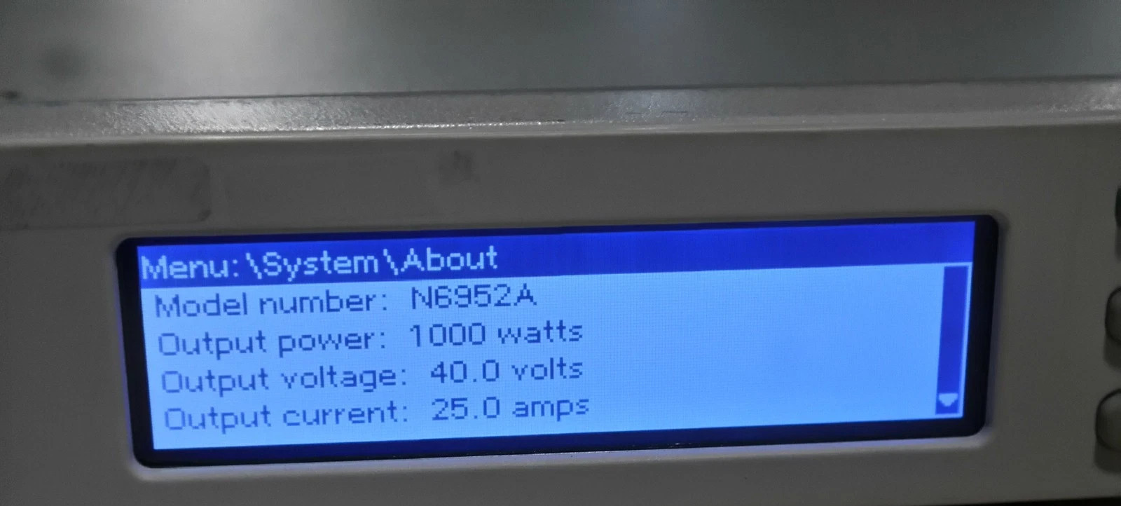 Keysight N6952A Advanced Power System Rack DC Power Supply 0-40V/0-25A 1000W