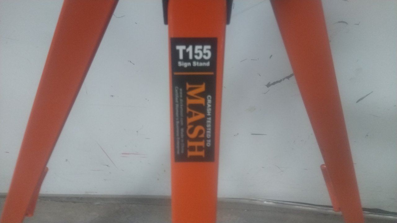 Dicke T155 36 x 36 In, 48 x 48 In Compatible Sign Size Tripod Sign Stand (BW)