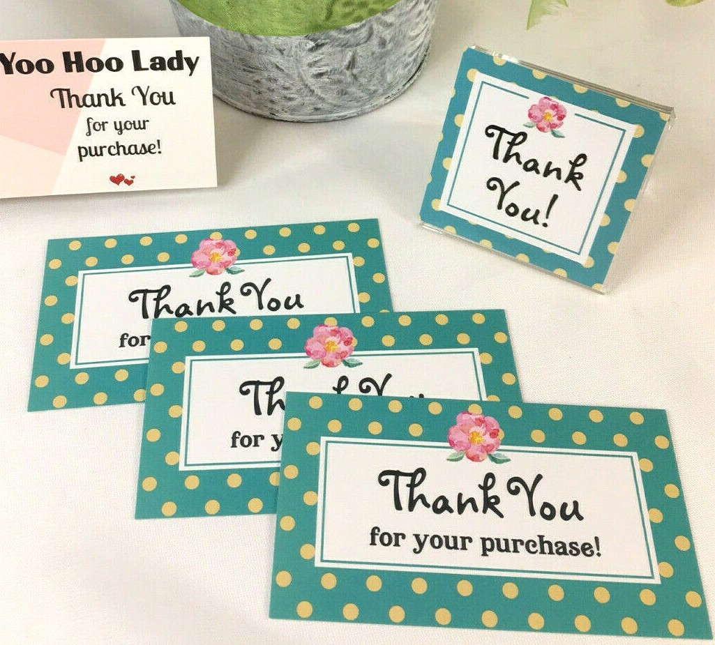 Small Business Thank You for Your Purchase Cards, Thank You Stickers Sets