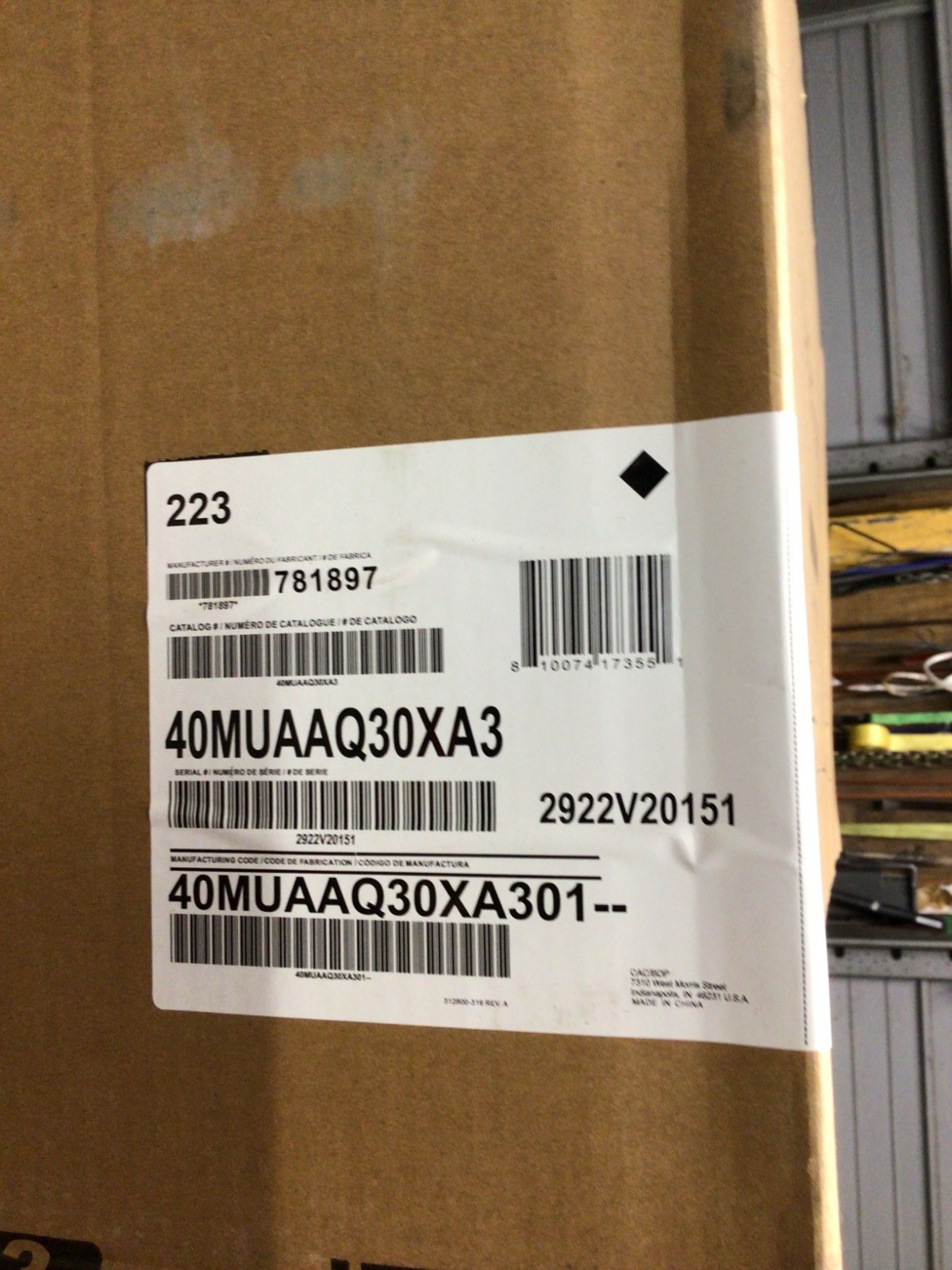 Carrier 40MUAAQ30XA3 30,000 BTU Ductless Mini Split Indoor Air Handler 2.5 NEW