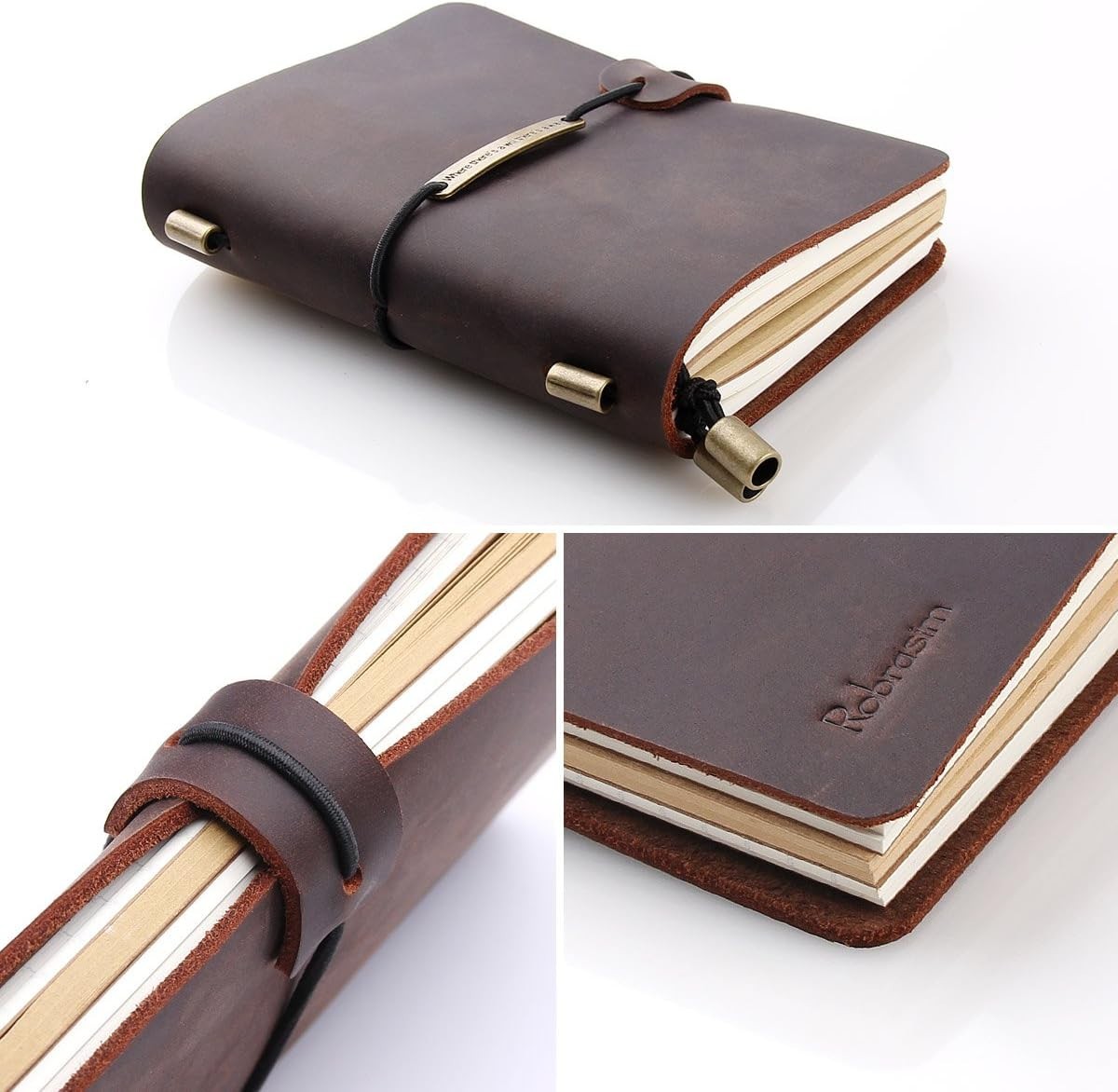 Classic Leather Journal for Writing and Planning 5.2 x 4 Inches Coffee Color