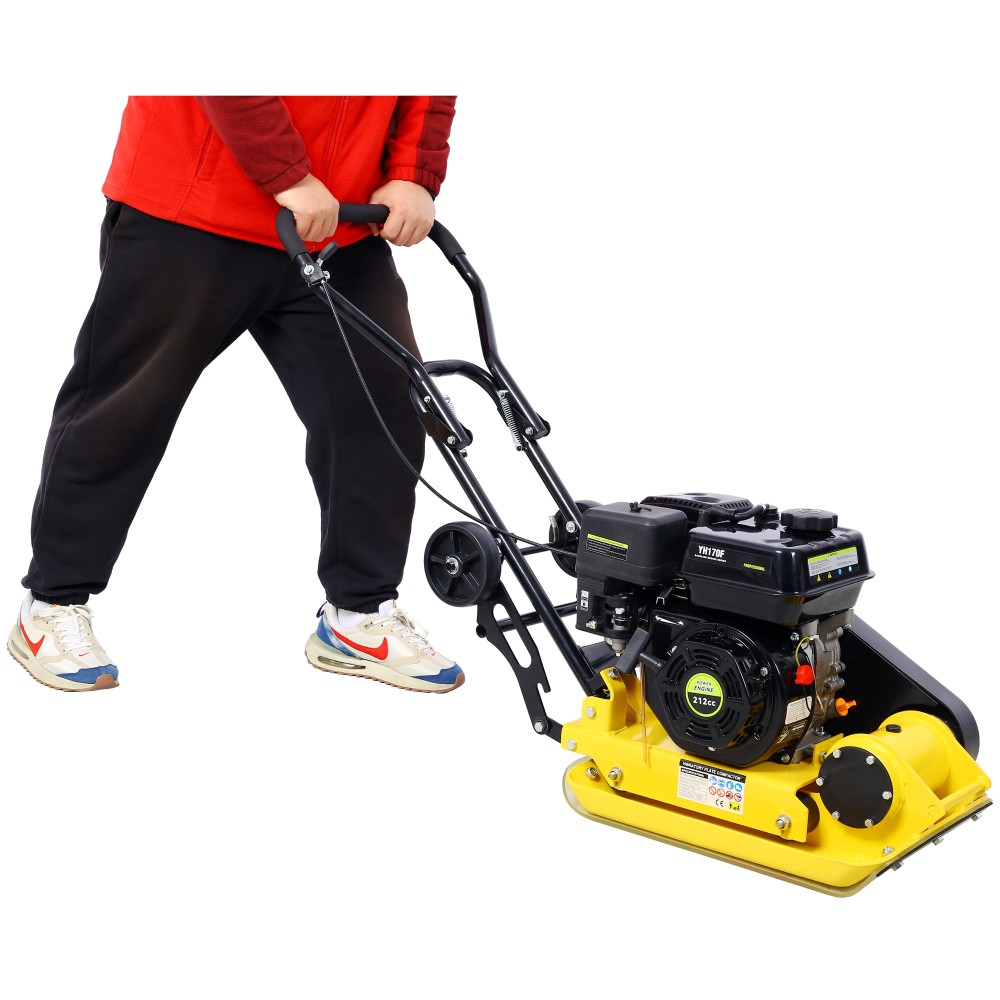 7.0 HP, 5500 RPM Max Gas Vibratory Compactor with Built-in Wheels, EPA Certified