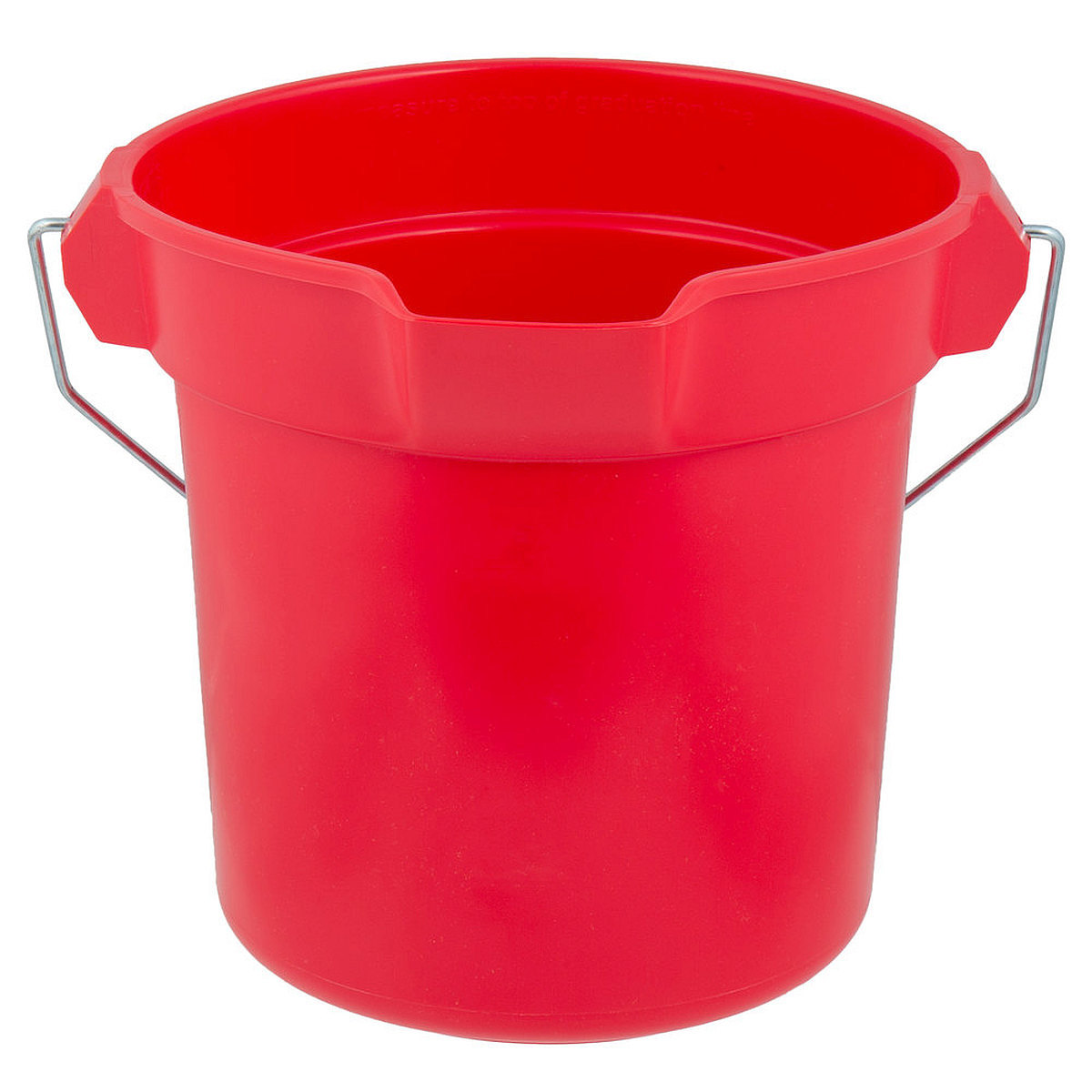 Heavy Duty RED 10quart=2.5 gallon PLASTIC BUCKET rOund Pail w/ Handle RUBBERMAID