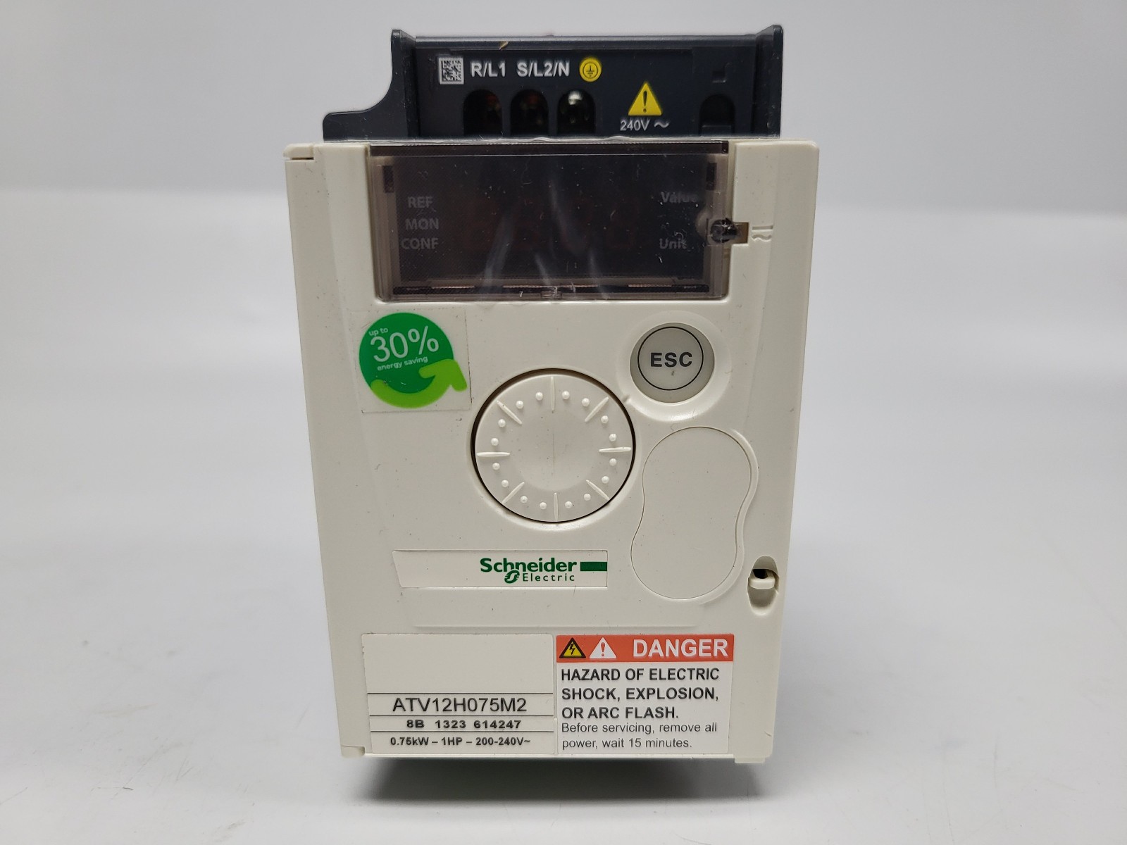Schneider Electric ATV12H075M2 VFD, 1HP, 200-240V, 1-Phase, Heatsink