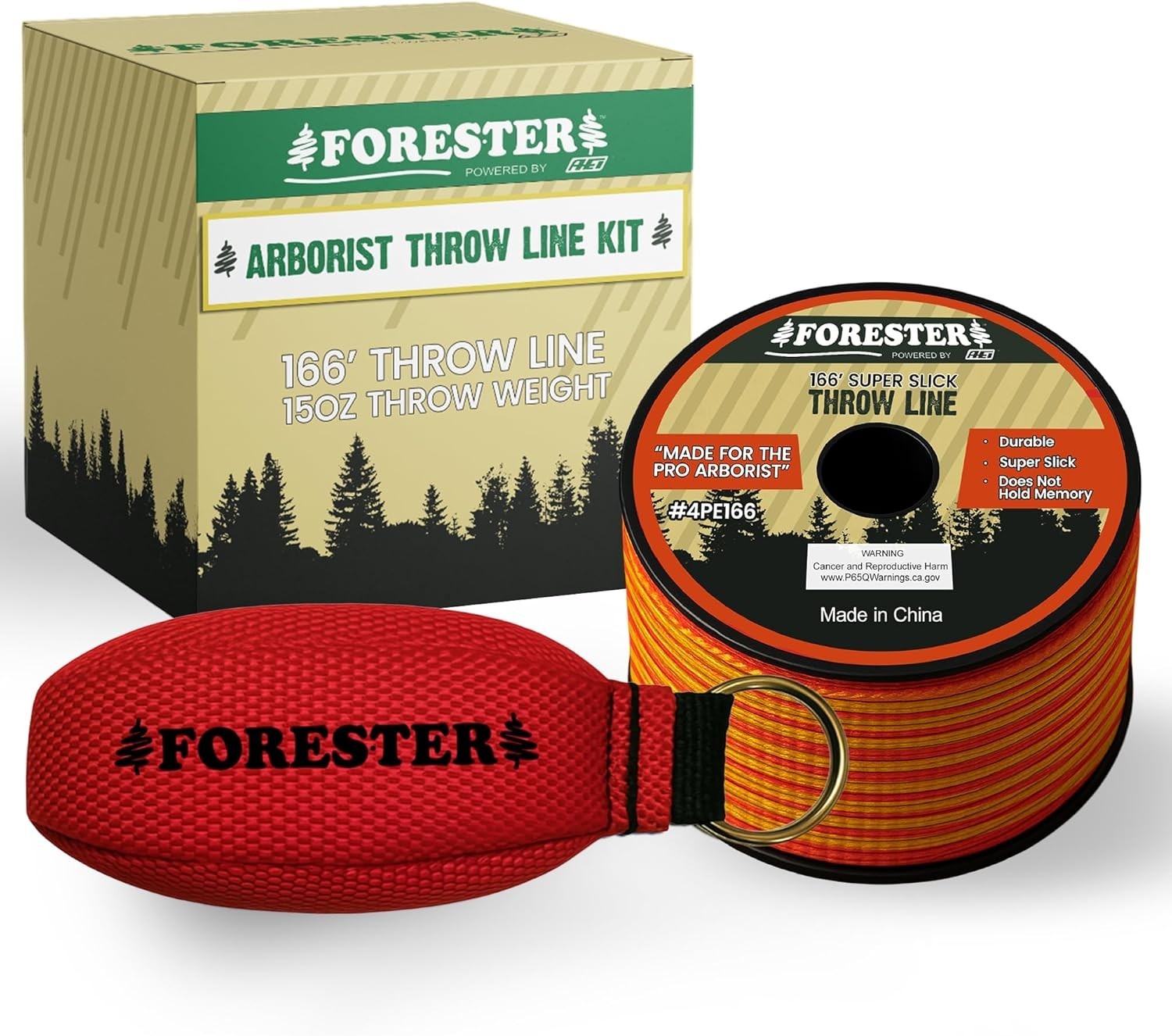 Arborist Throw Line Kit | Throw Weight & 166ft Rope | Ultra Slick 100% Polyes…