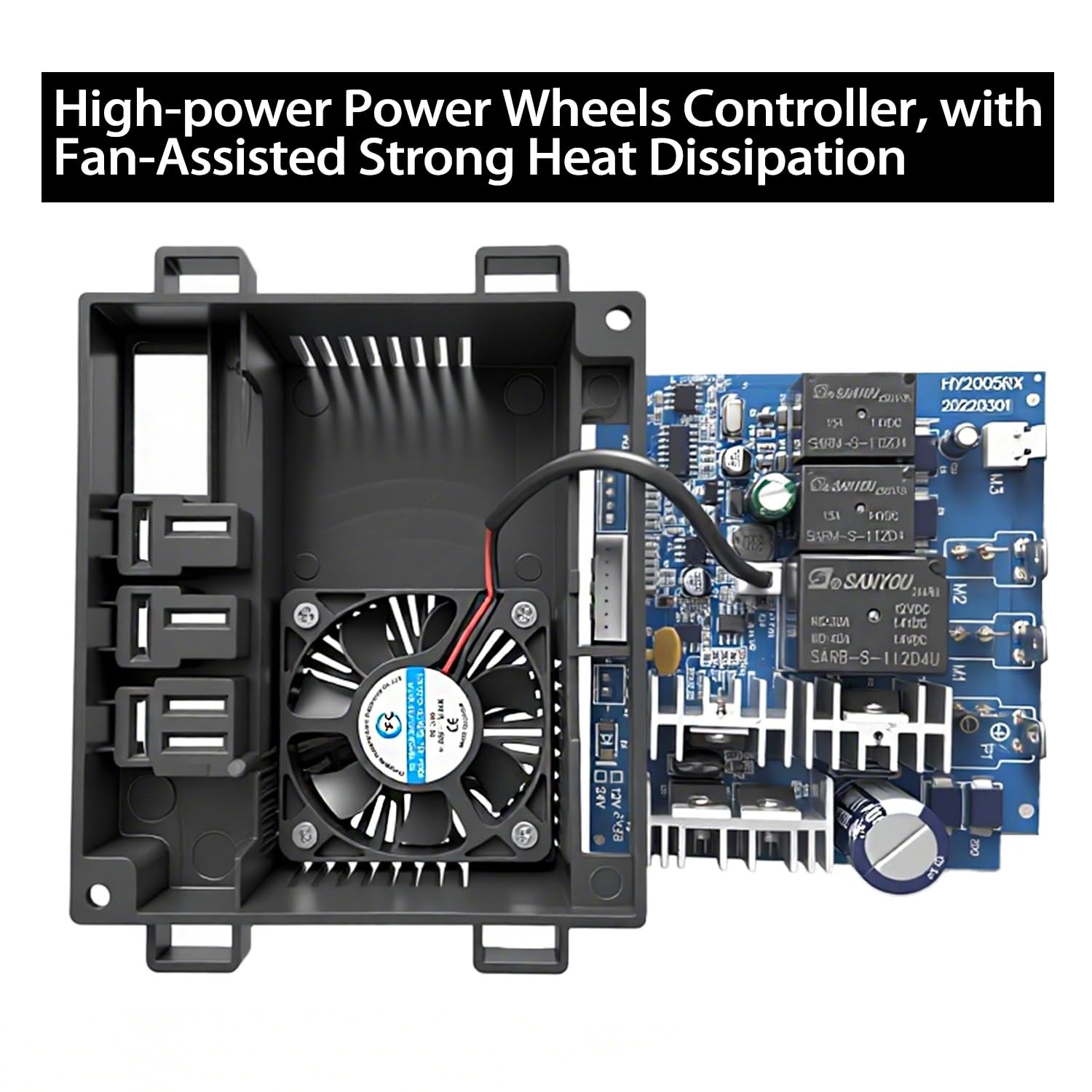 HY2005RX-24V/40A High Power 2.4G Bluetooth Motor Control Box for Power Wheels…