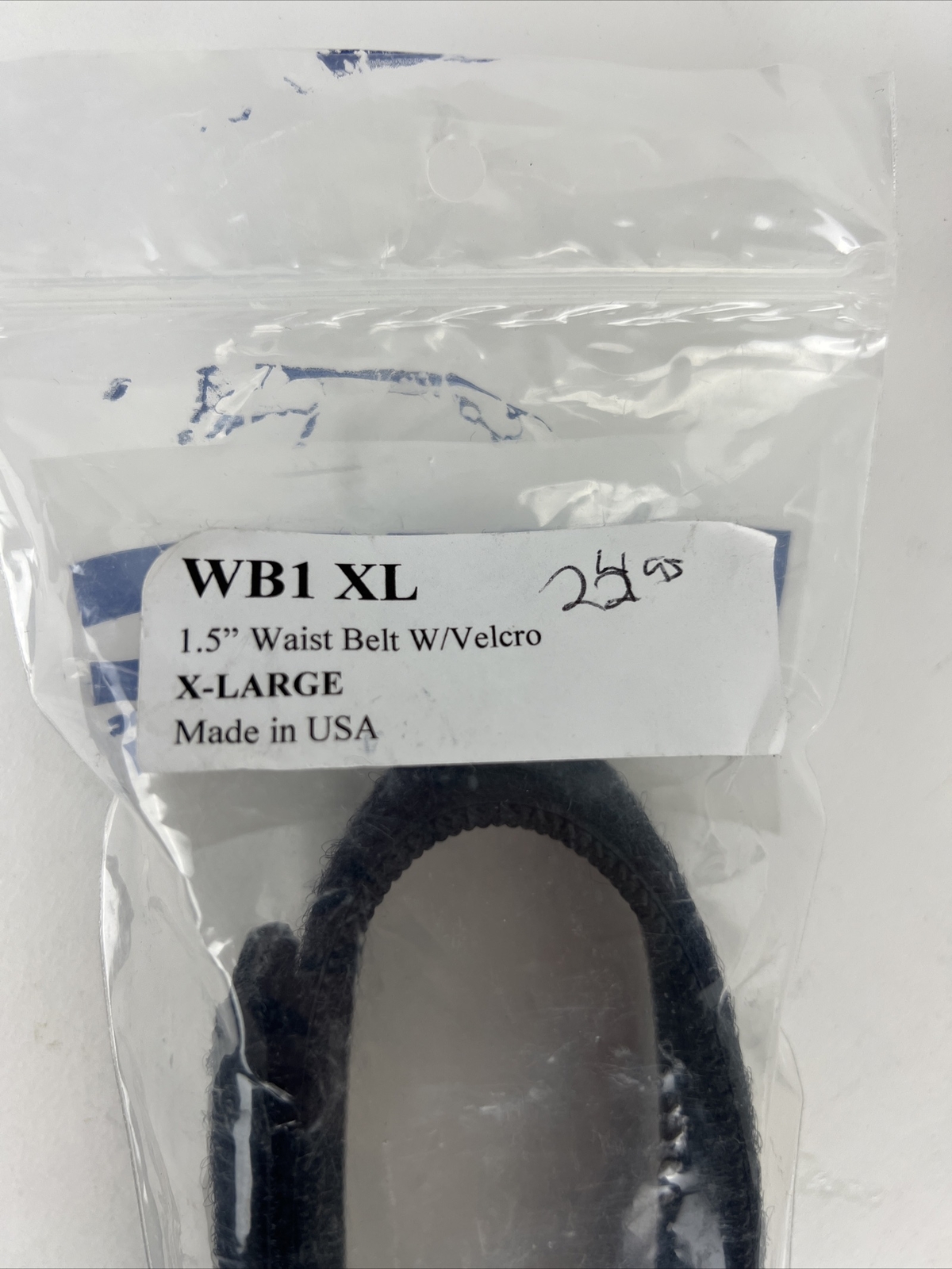 Police Equipment Hamburger Woolen Company Inc WB1 XL Waist Belt w/hook&loop 1.5″