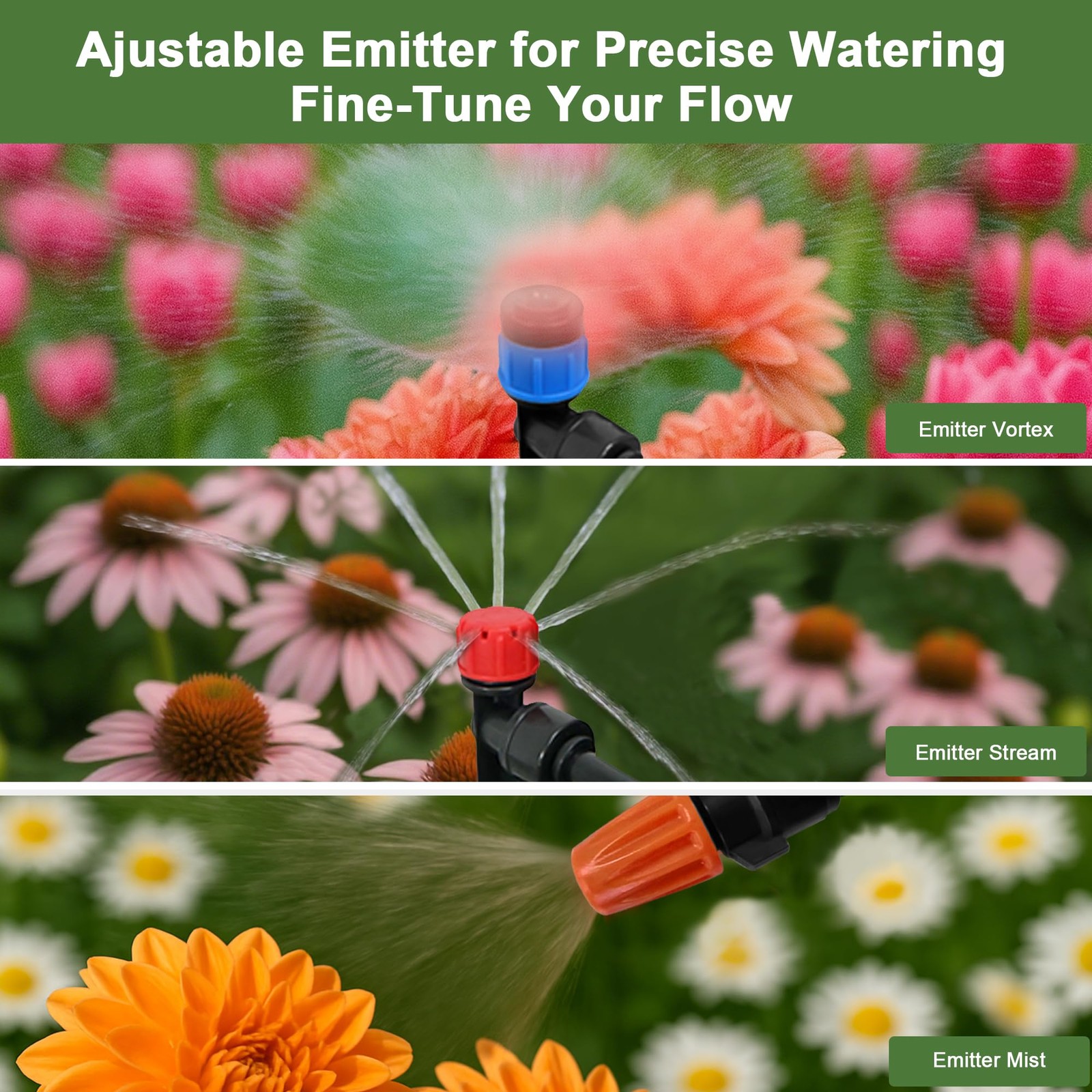 230FT Automatic Watering System for Outdoor Plants, 230FT, green