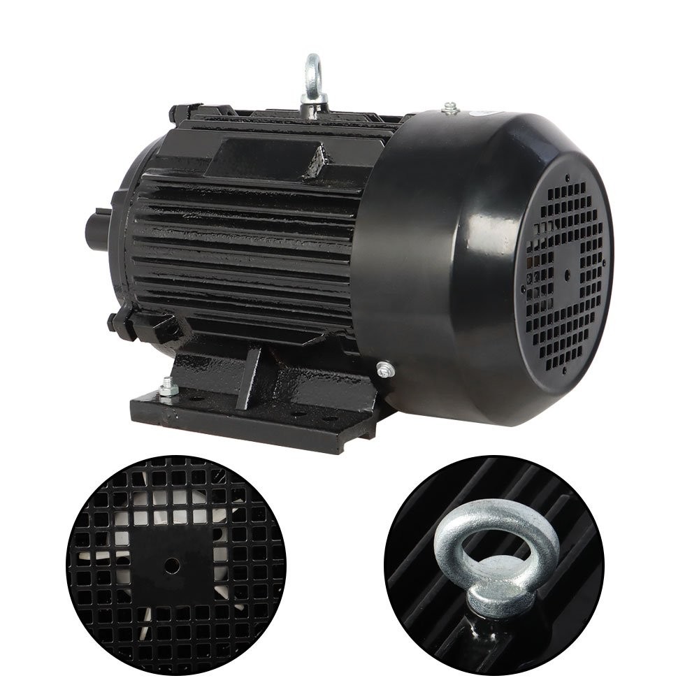 5 HP 3 Phase Electric Motor 1800 RPM 184T Frame TEFC 230/460 Volt Severe Duty