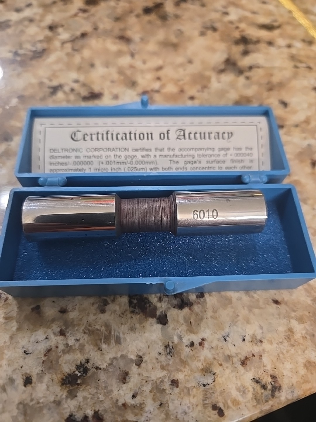 Deltronic 0.2500 Gage Pin Class X with Certification of Accuracy NIW (41)