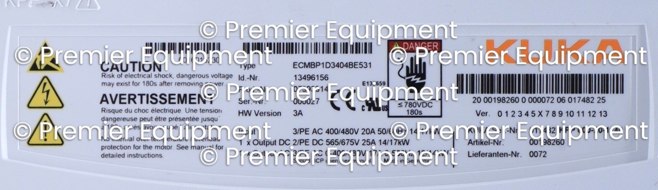 * KUKA ECMBP1D3404BE531 SERVO PACK CONTROLLER