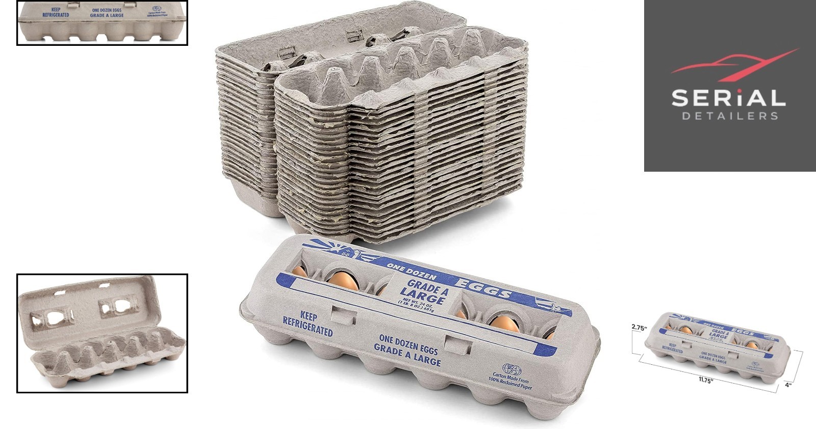 Durable 12-Egg Recycled Pulp Cartons – Perfect for Storage & Gifts – 15 Pack
