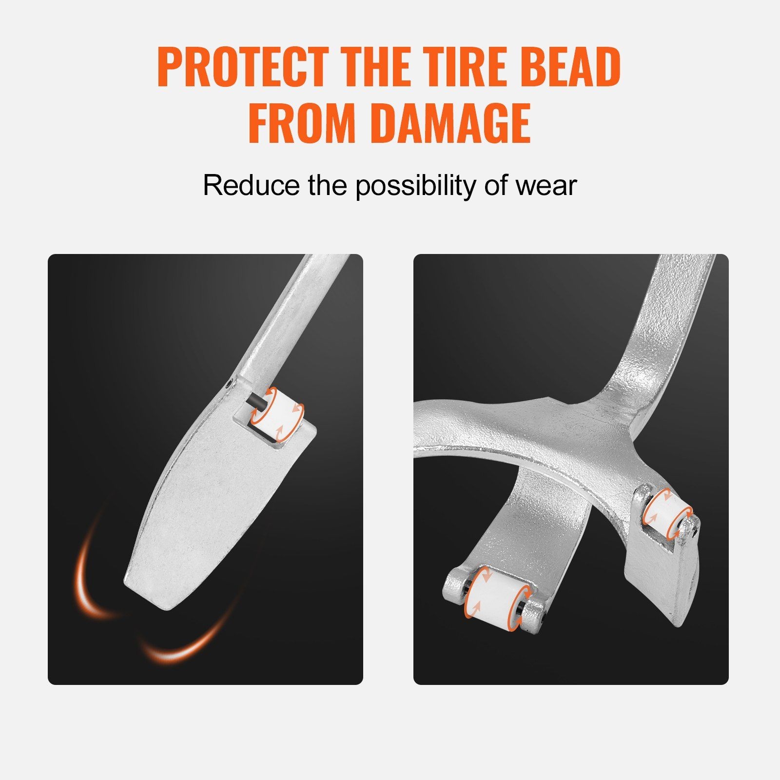 Solid 22.5-24.5in Tire Changing Set with Wear Resistant Components