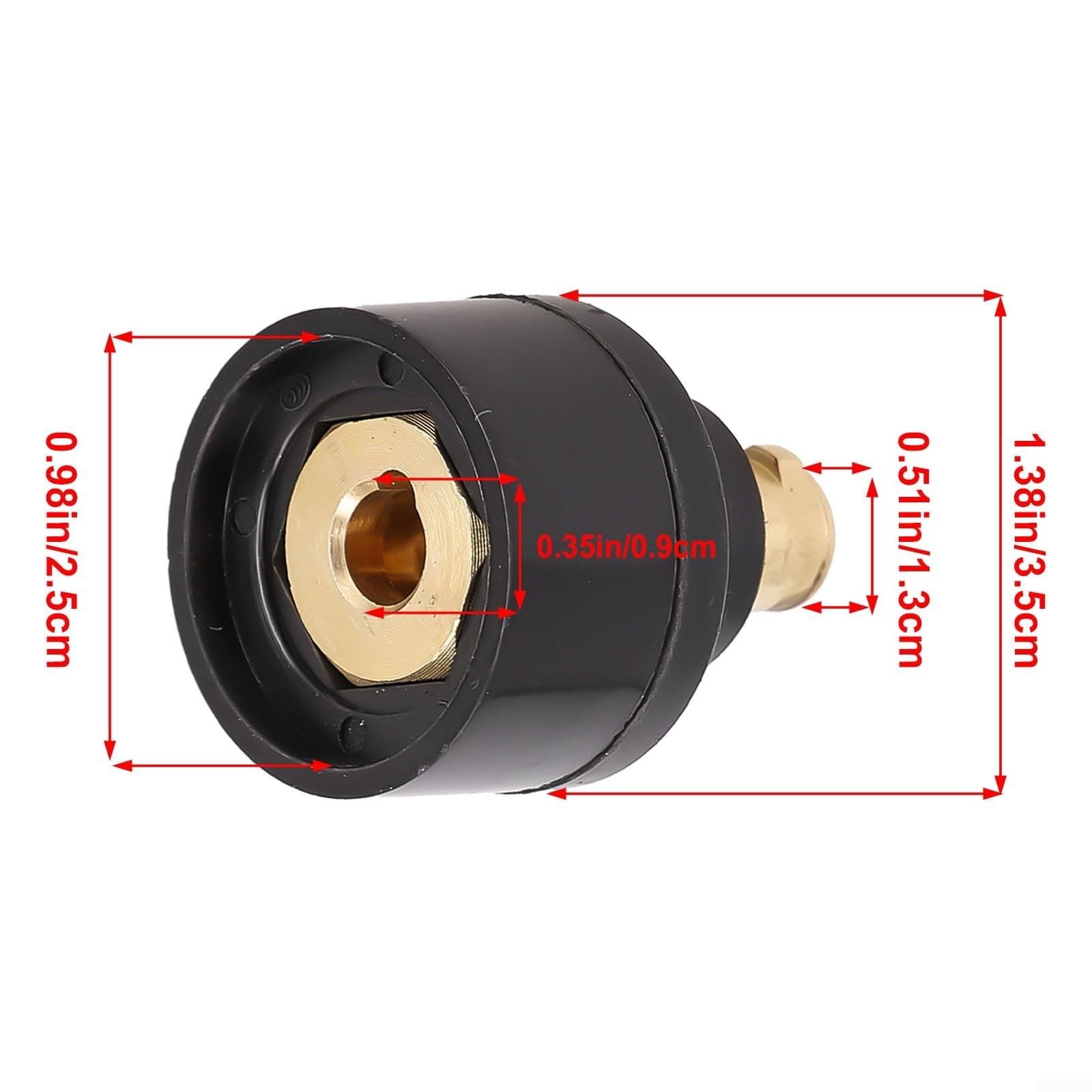 TIG Torch Connector Adapter, Convert 10-25(9mm) To as picture show