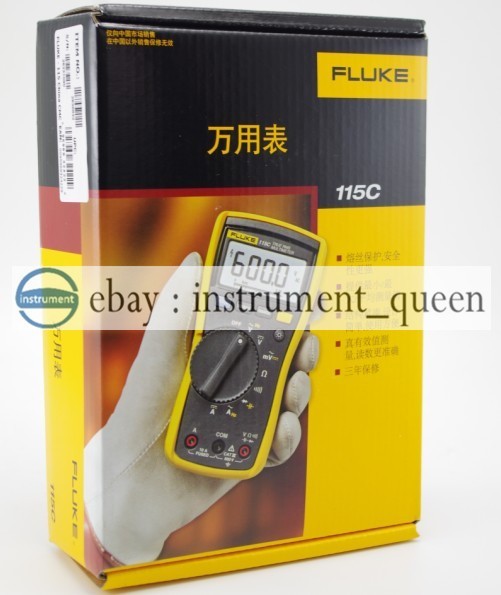 Fluke 115C Digital True RMS Multimeter Meter With Test Probe