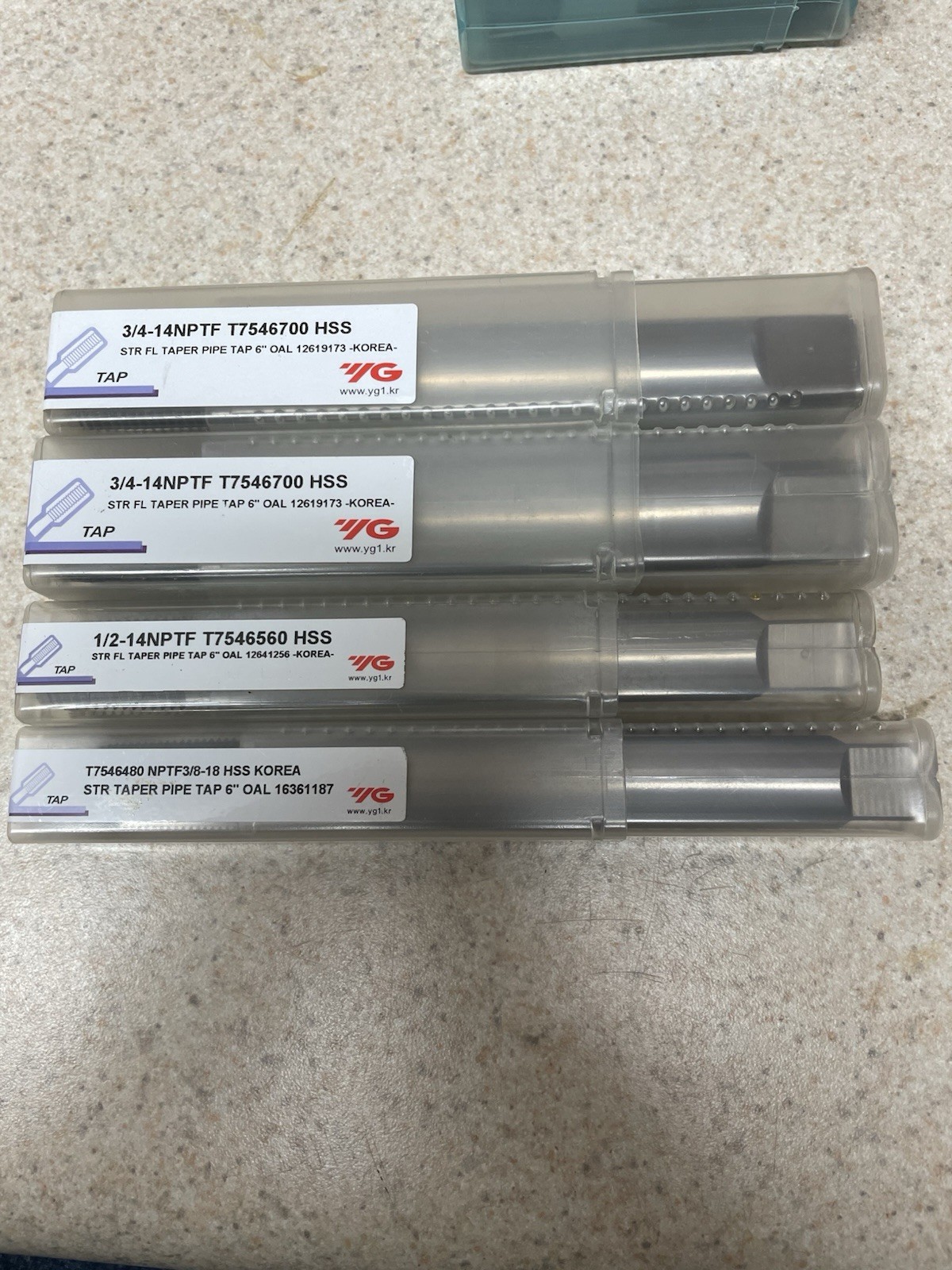 YG Brand 3/4-14nptf / 1/2-14npt / 3/8-18npt. 6” Long Taps Extended New