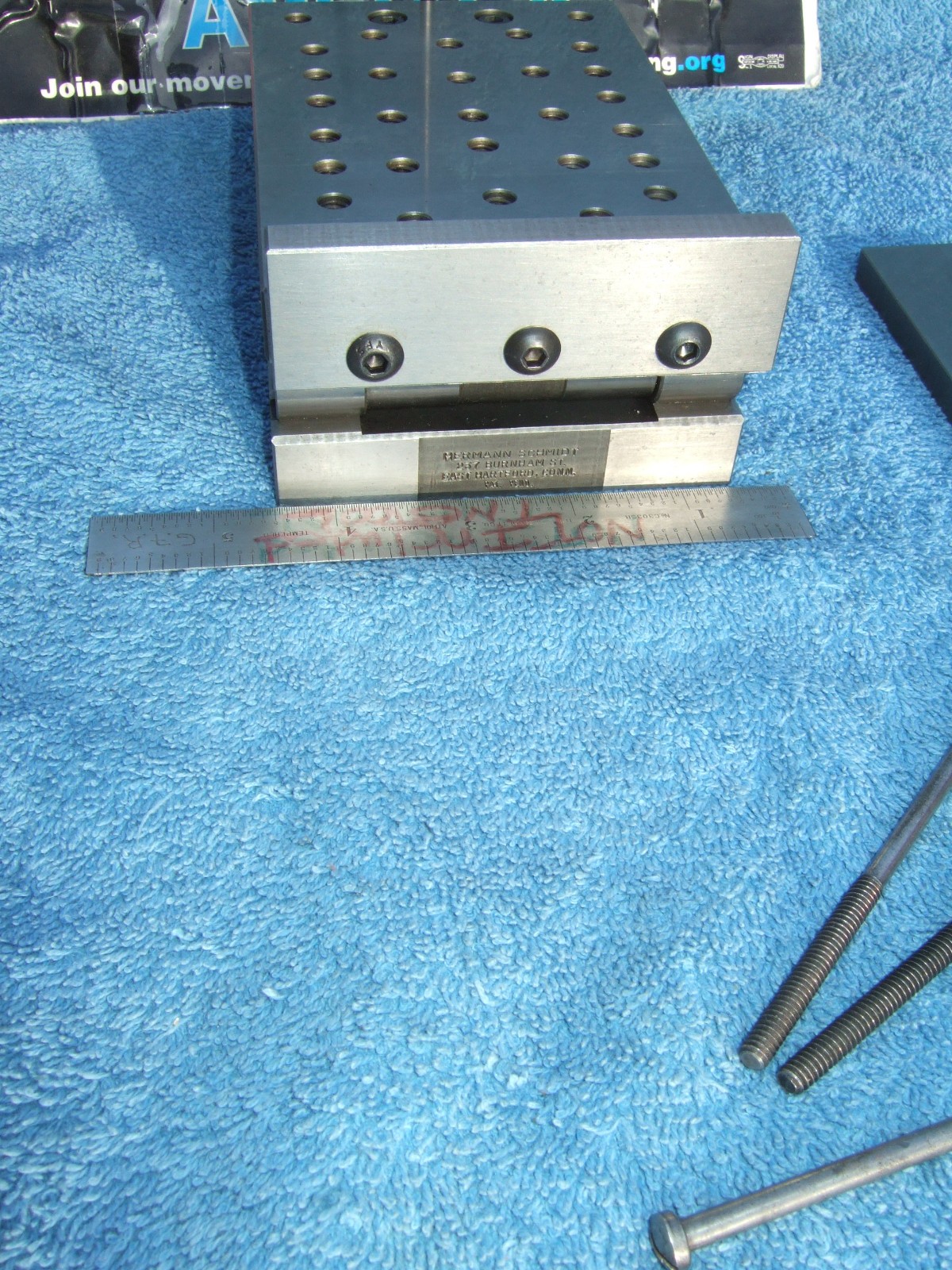 HERMANN SCHMIDT PNM4X6 Single Angle Adjustable Sine Plate Used $1150 WHEN NEW Q2