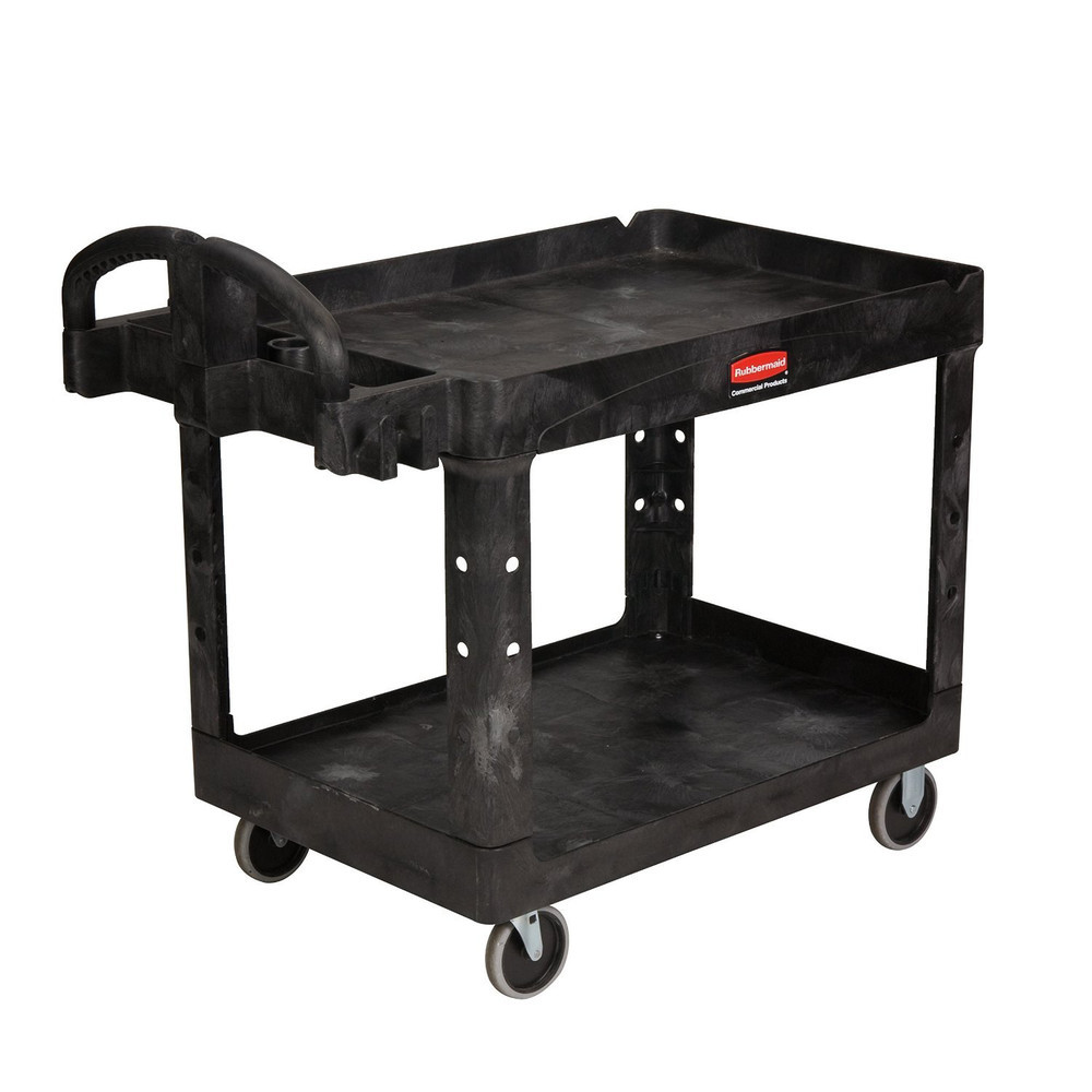 Rubbermaid Commercial 452088BK 25.9″ x 45.2″ x 32.2″ 2 Shelf Utility Cart New