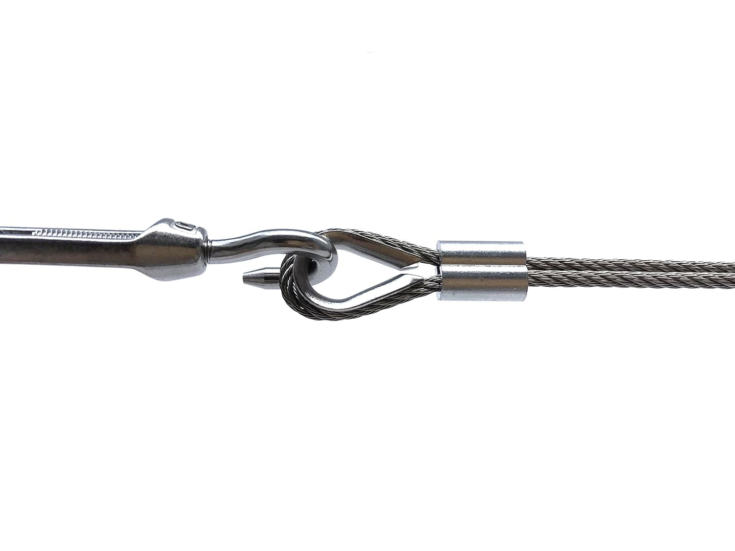M3 Stainless Steel Thimbles for 1/8 Inches Diameter Wire Rope 50 PCS