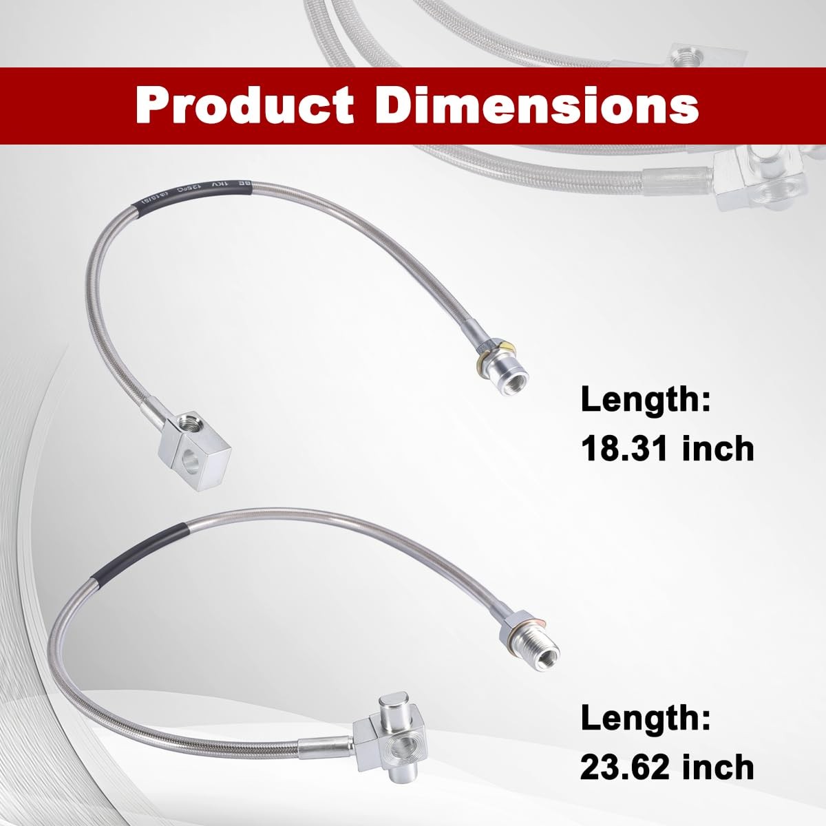 3PCS Stainless Steel Extended Brake Lines Fit Chevy GMC C K 1500 2500 4-6 Lift