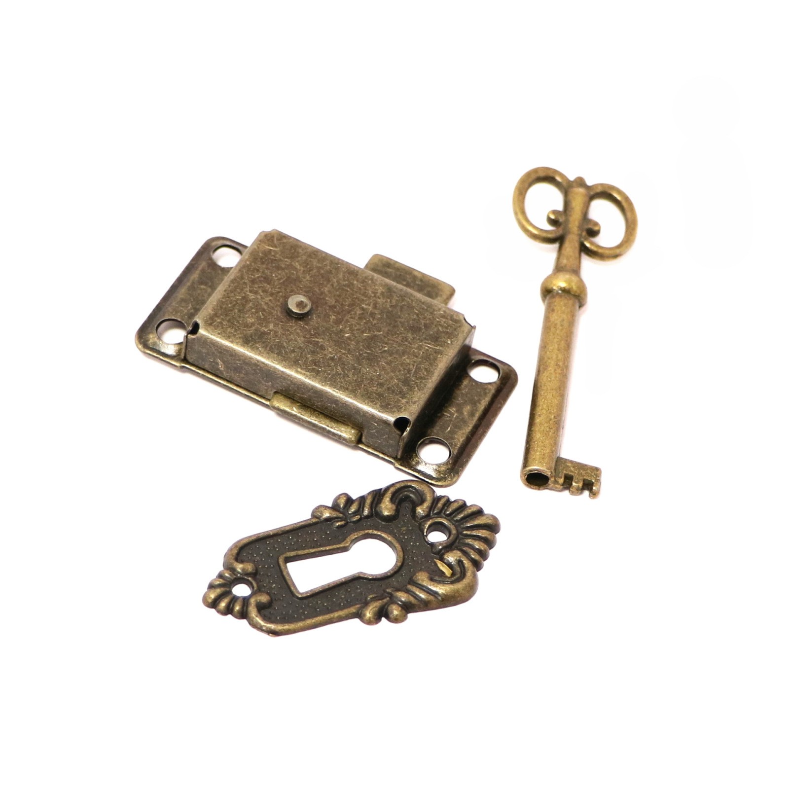 Furniture Cabinet Door Lock Set with Key Antique Drawer Wardrobe Lock Decorative