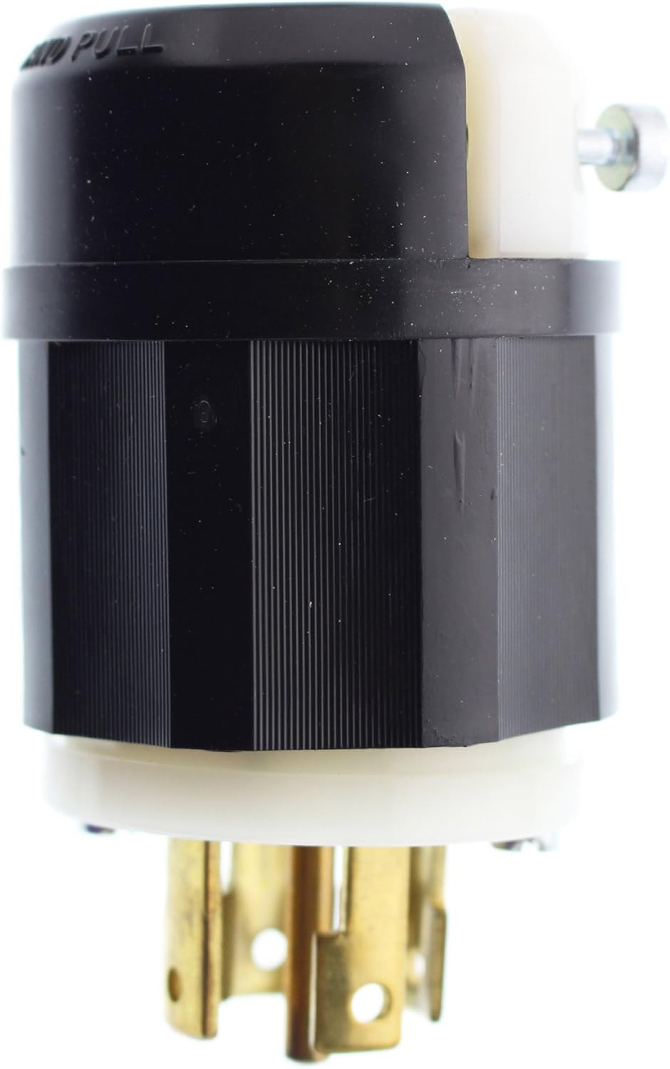 Locking Plug, 30 Amp, 120/208 Volt, Industrial Grade, 2811, Black & White