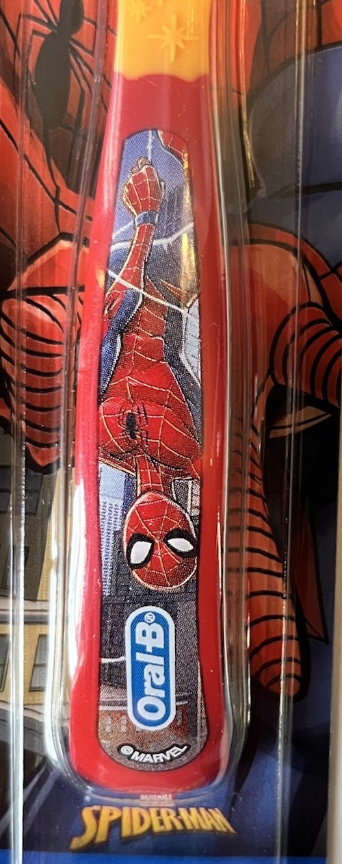 Oral-B Crest Kid’s Toothbrush 3+, Spiderman graphics, Compact, soft 4 Pk marvel