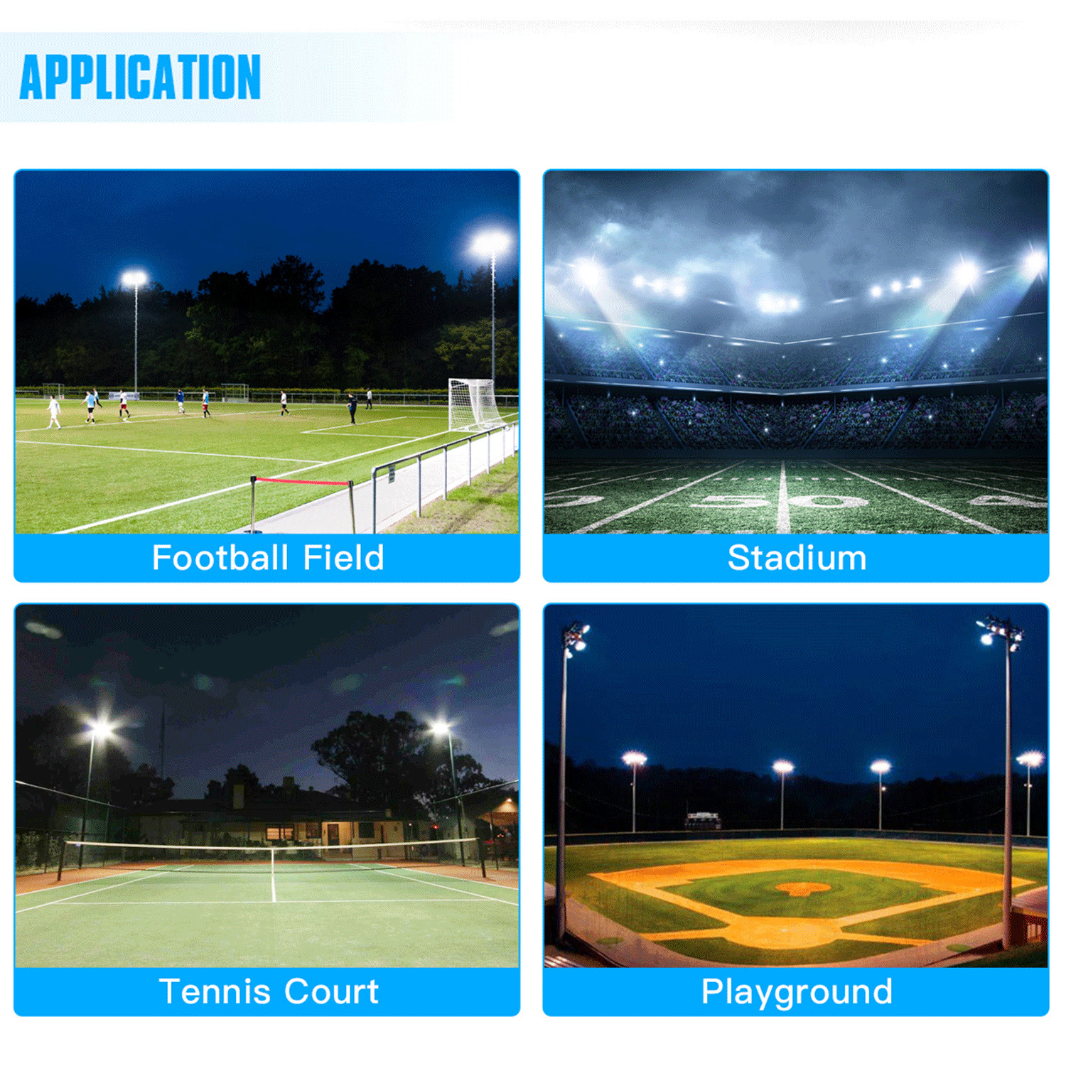 600W LED Stadium Lights 84000 Lumen Outdoor 100-277V Arena Flood Light UL Listed
