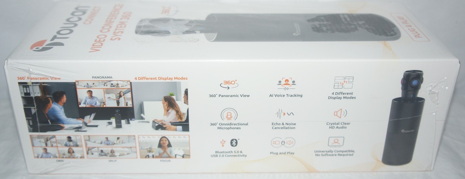 New Toucan SC360 Video Conference System 360 with Auto Voice Tracking – Black