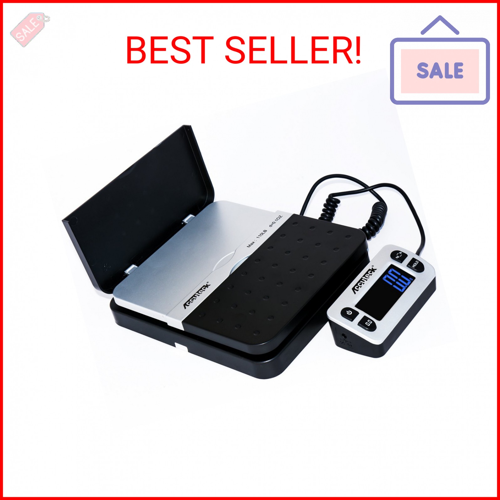 ACCUTECK 8580 High Capacity 110 Lbs High Accuracy 0.1OZ Digital Postal Scale wit