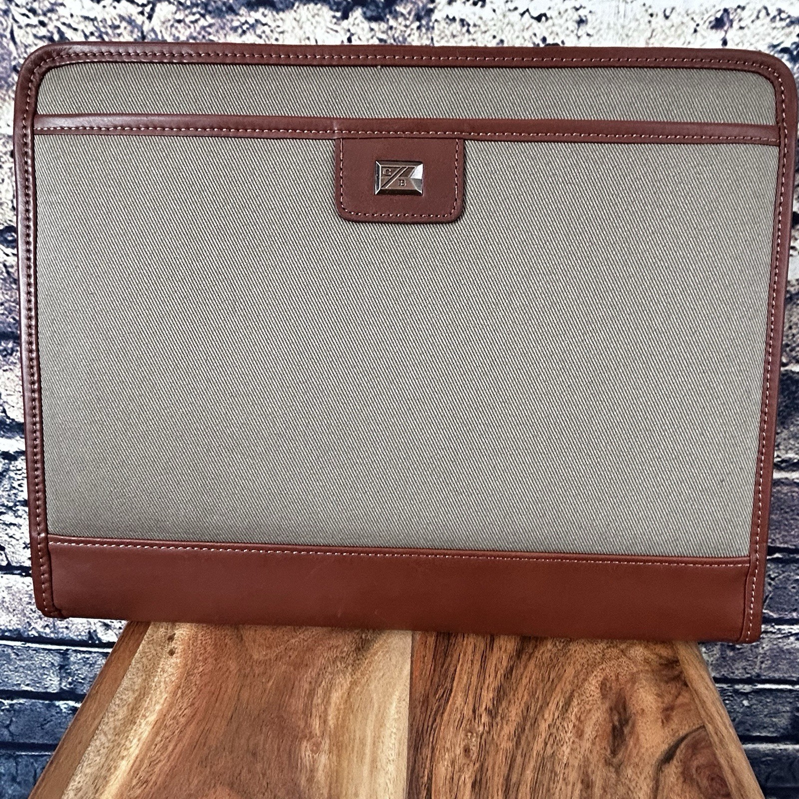 Cutter & Buck Leather And Canvas Pad folio Notepad Notebook