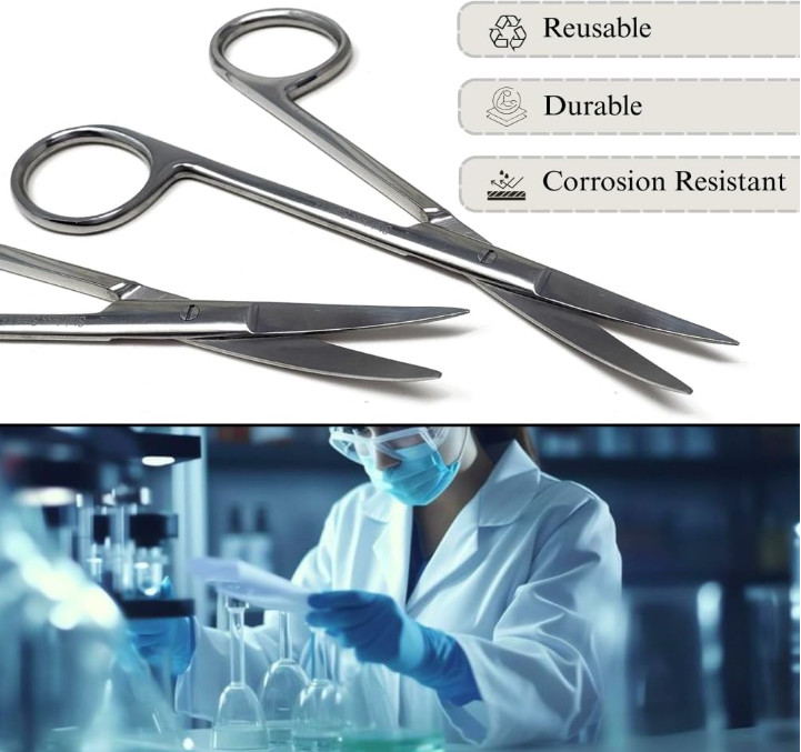 Premium GERMAN TC Iris Scissors 4.5″ Curved Surgical Dental Instruments