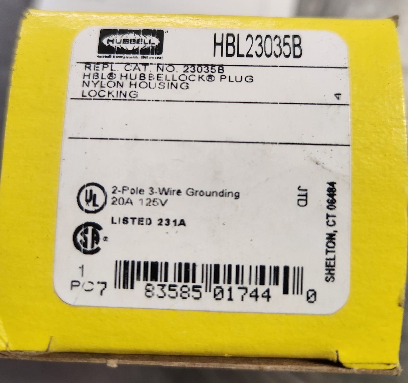 (2) Hubbell HBL23035B Hubbellock Locking Plug