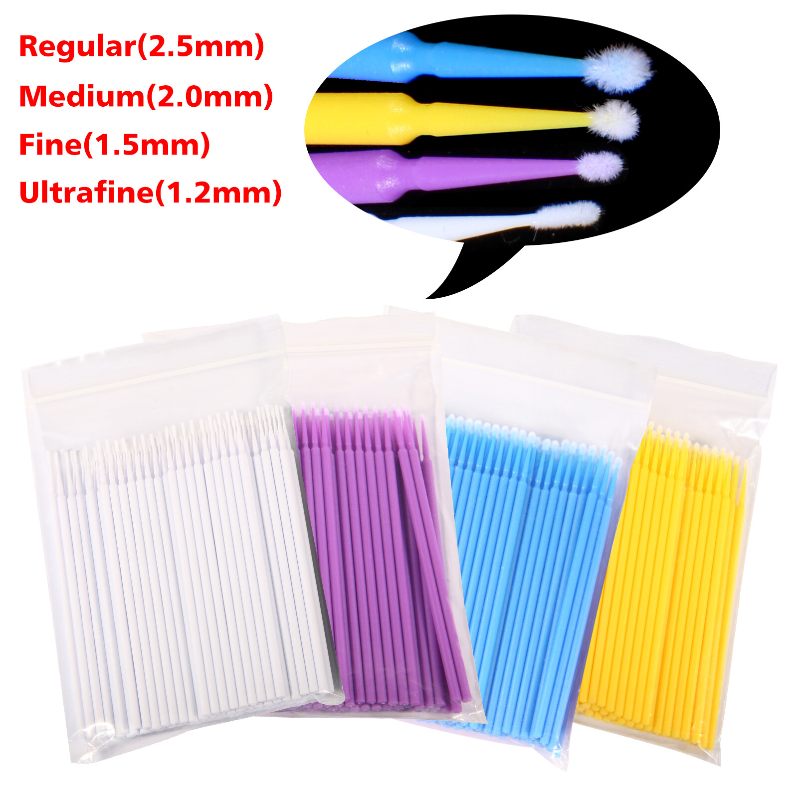 USA micro applicator micro brush Regular fine ultrafine dental beauty
