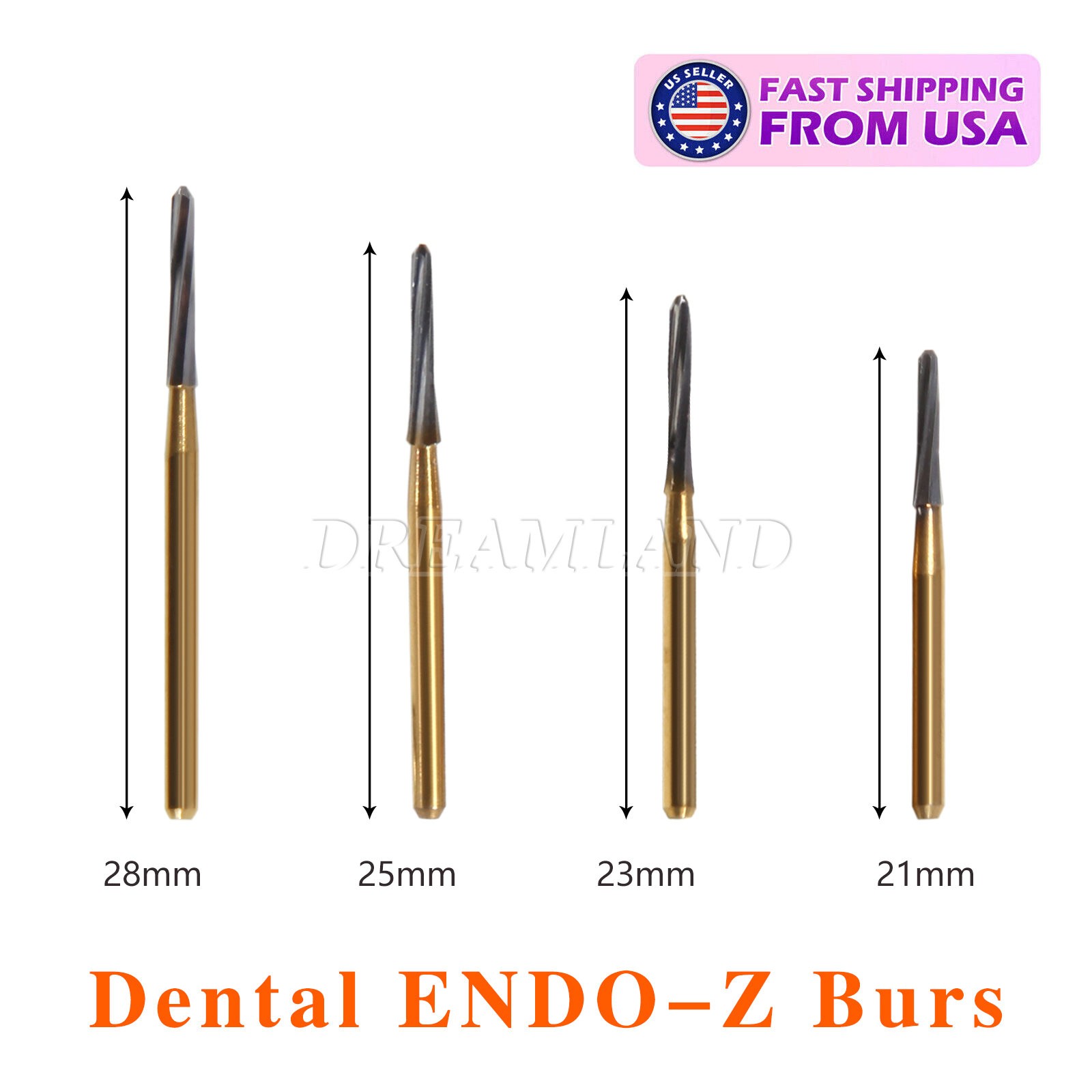 Dental Endo ENDO-Z Tungsten Carbide Burs FG Round Bur High Speed 21/25/28mm