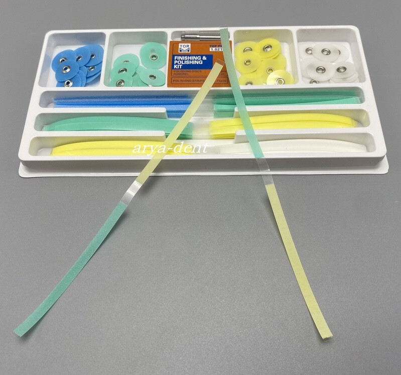 Dental Composite Resin Finishing Polishing Discs Strips + Mandrel Assorted Set