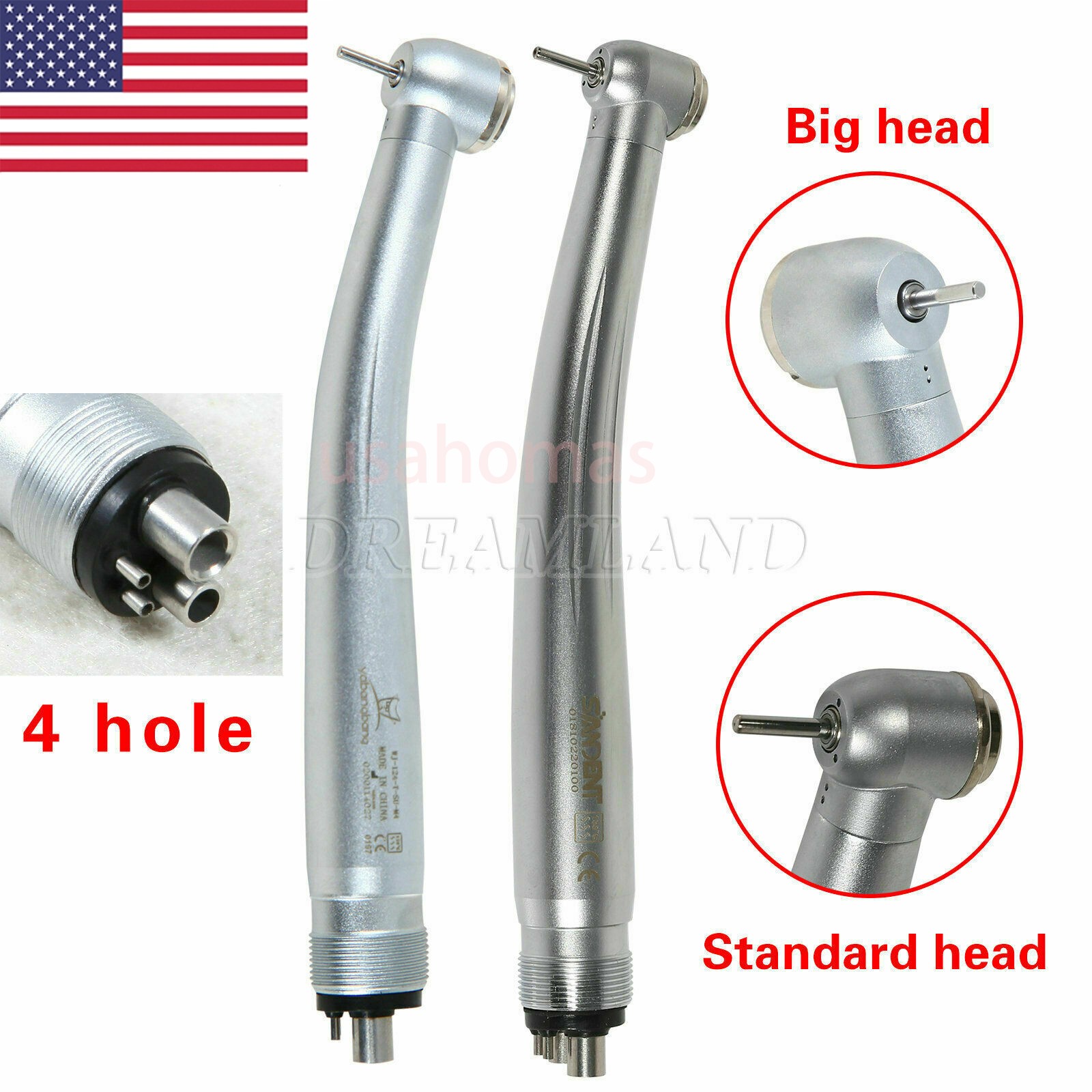 NSK Style Dental High Speed Handpiece (LED E-generator) Push Button Type 2/4Hole