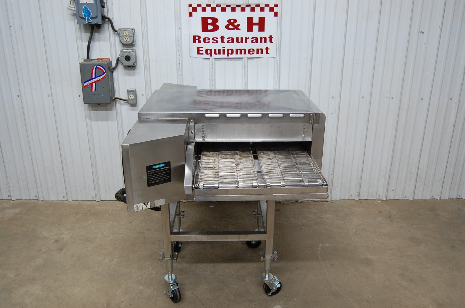 TurboChef HhC 2020 High Speed Impingement Conveyor Pizza Oven w/ Mobile Stand