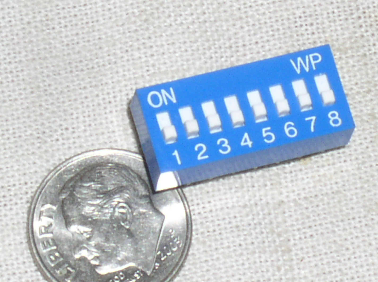 ONE NEW WP 8 POS POSITION 16 PIN DIP SLIDE SWITCH 8PST GANG SW USA SHIP ANY QTY