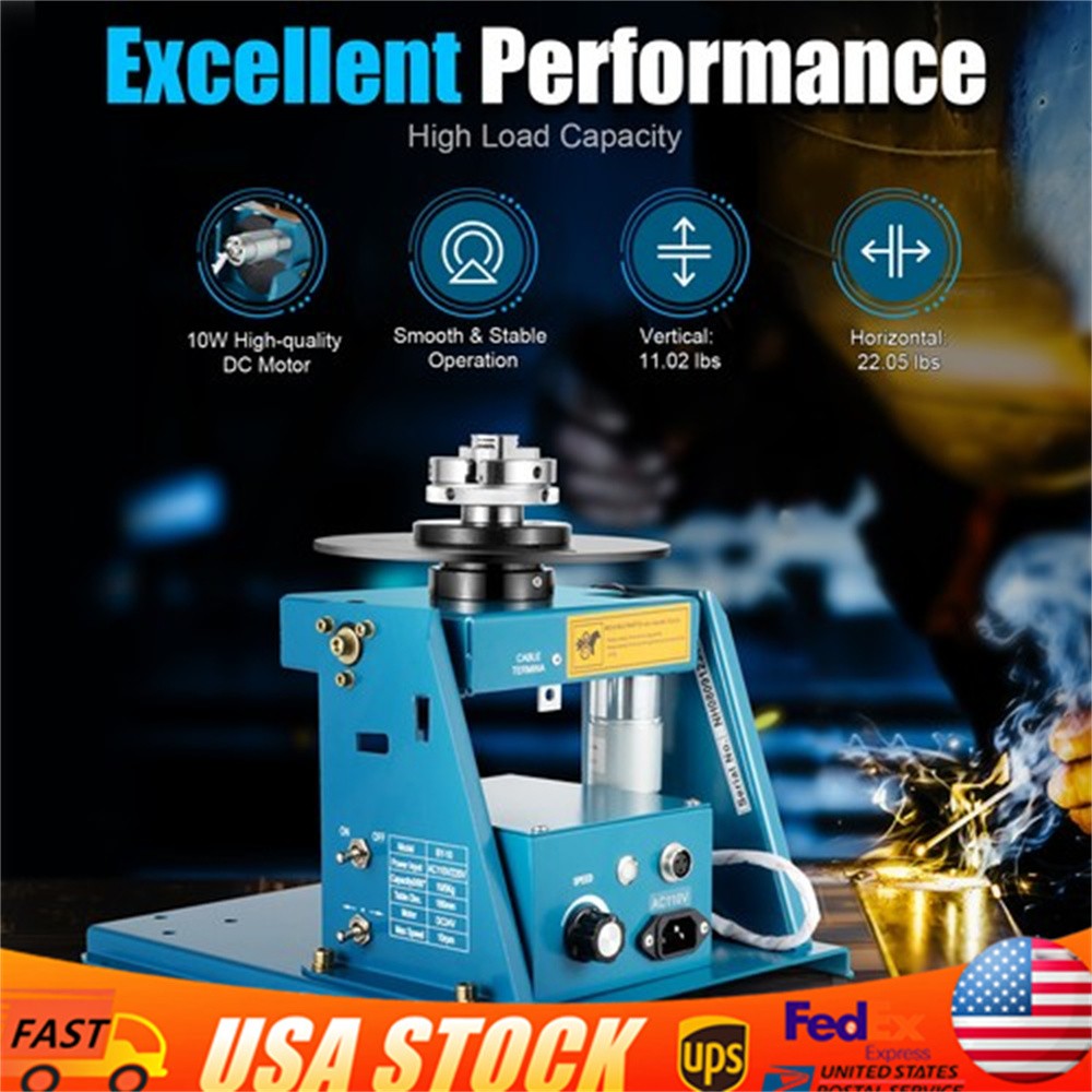 10KG Rotary Welding Positioner 0-90° Positioning Turntable Table 1-12RPM